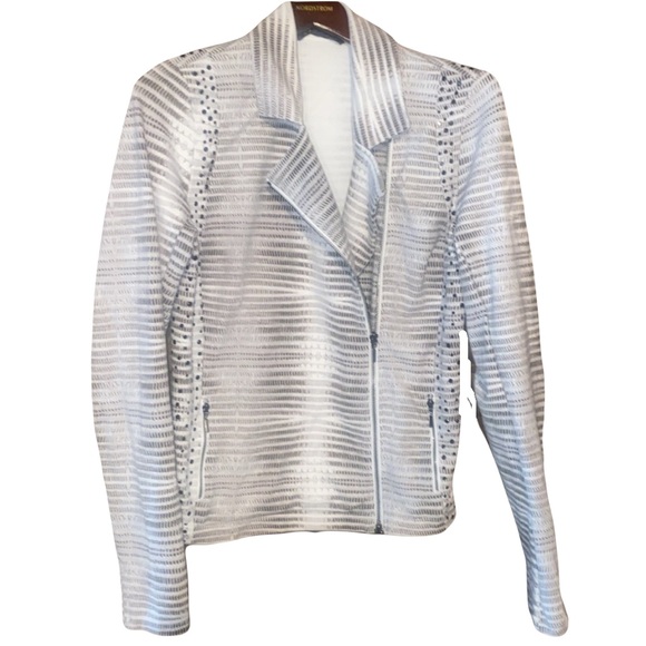 AX Armani Exchange Collar Jacket Snake print like design zip up p… - Picture 1 of 16
